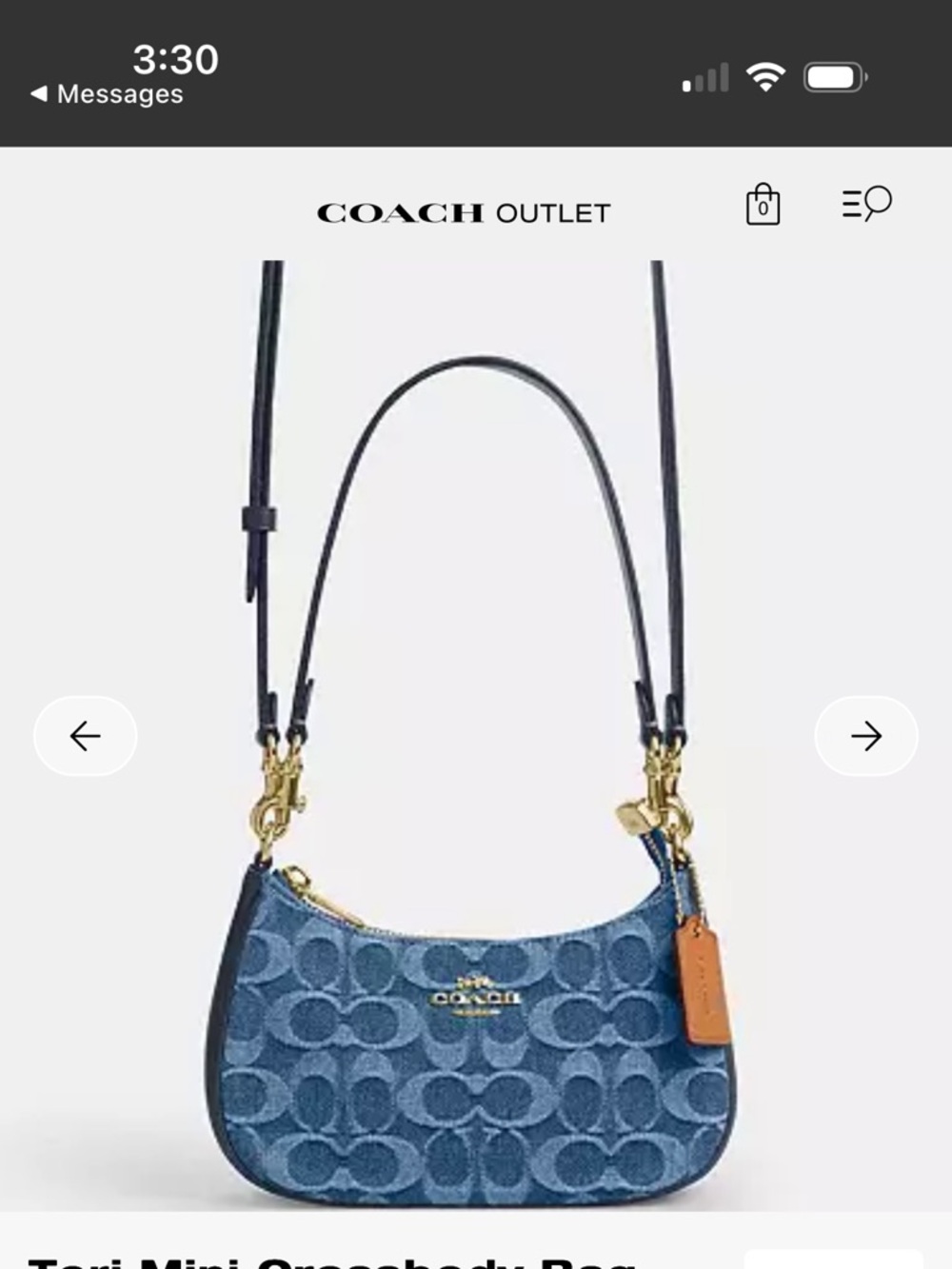 Coach Teri Mini Crossbody Bag in Indigo Denim - Picture 2 of 7